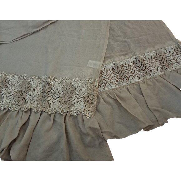 Peri Homeworks Curtain Swag Bodice Scarf Tiffany Beige 42x216 Extra Long Elegant - Picture 5 of 7